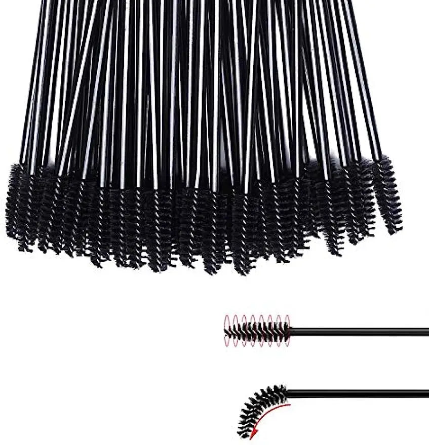 100 Pcs Disposable Eyelash Mascara Brushes for Eye Lashes Extension Eyebrow and Makeup of Makeup Tools