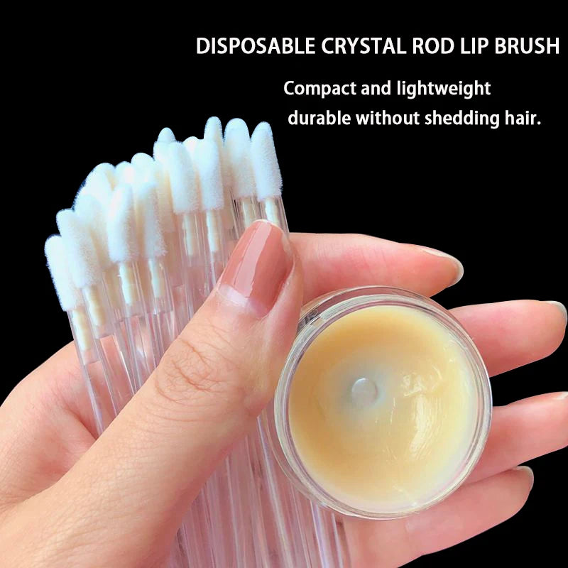 300/500PCS Crystal Lip Brushes Set Lipstick Gloss Wands Applicators For Eyelash Extension Makeup Brush Beauty