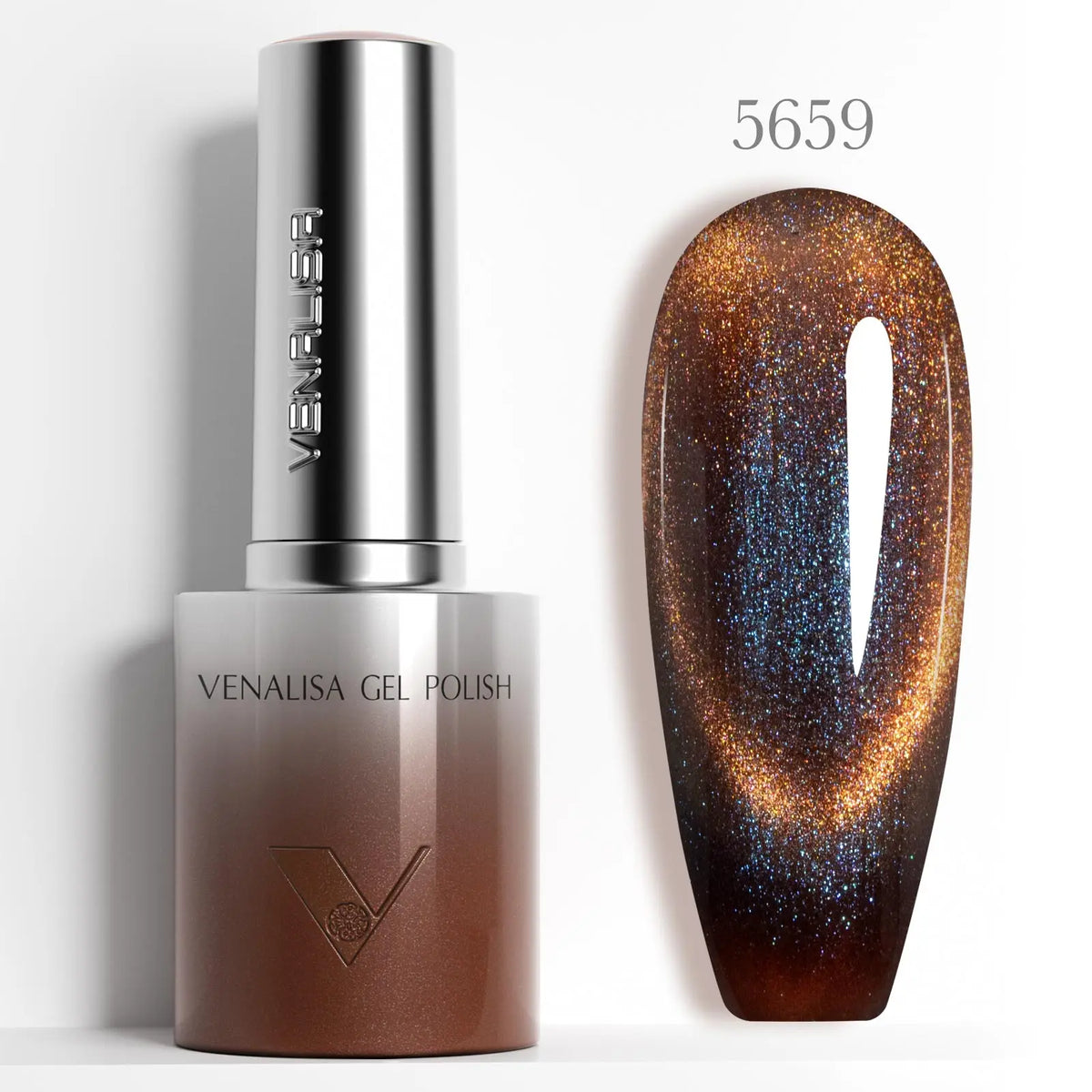 VENALISA 60 Colors TPO/HEMA FREE Glitter Gel Cat Eye Gel Nail Polish UV/LED Soak-Off Gel Polish Manicure DIY Nail Art Christmas