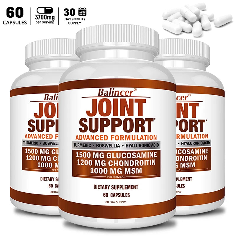 Glucosamine Chondroitin MSM Turmeric Boswellia - Joint Health and Joint Function Support - Glucosamine Sulfate Mobility Formula