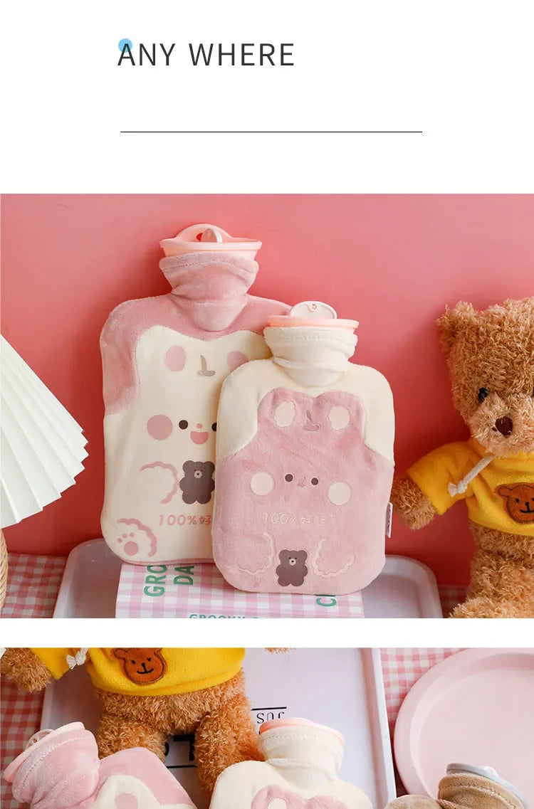 Cute Large Warmer Hot Water Bag for Period Pain Stuffed Menstrual Colic Heater Plush Hand Warmer Seed Guatero Bottle