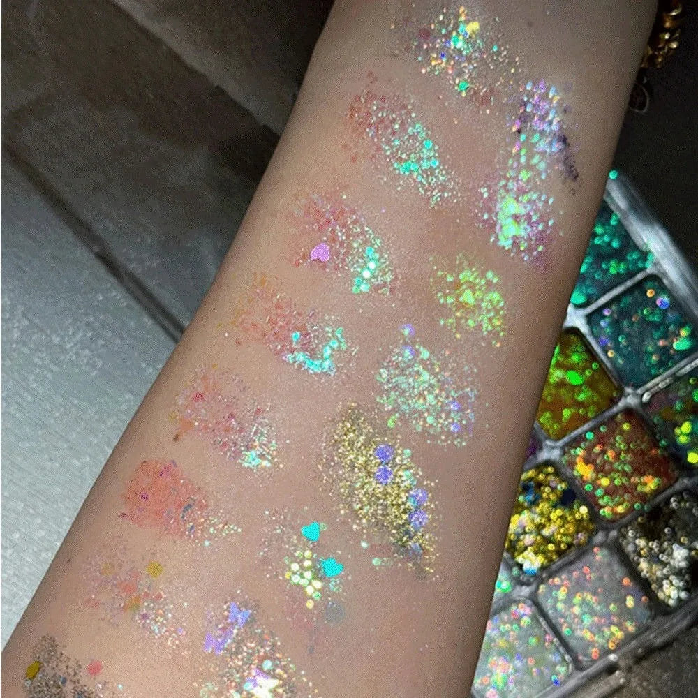 Magic Sparkle 16 Color Eyeshadow Palette Pearl Matte Korean Cosmetics Christmas Gift for Girls