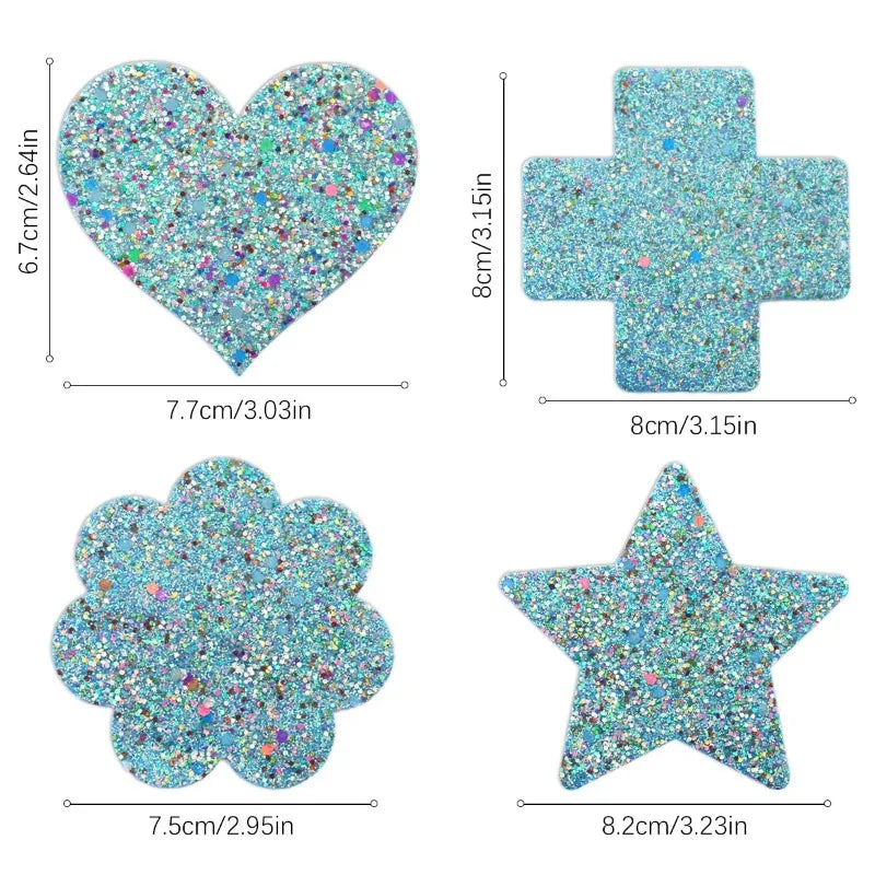 Sexy Nipple Pasties Invisible Disposable Breast Patch Clover Luminous Glitter Breast Lift Tape Chest Stickers Bara Nipple Covers