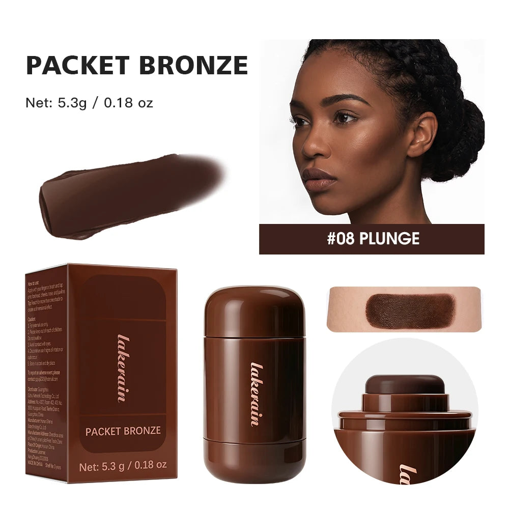 Cream Bronzer Stick Portable Creamy Light Non Sticky Texture Easy Blend For Face Contour Shaping Bronzing Makeup