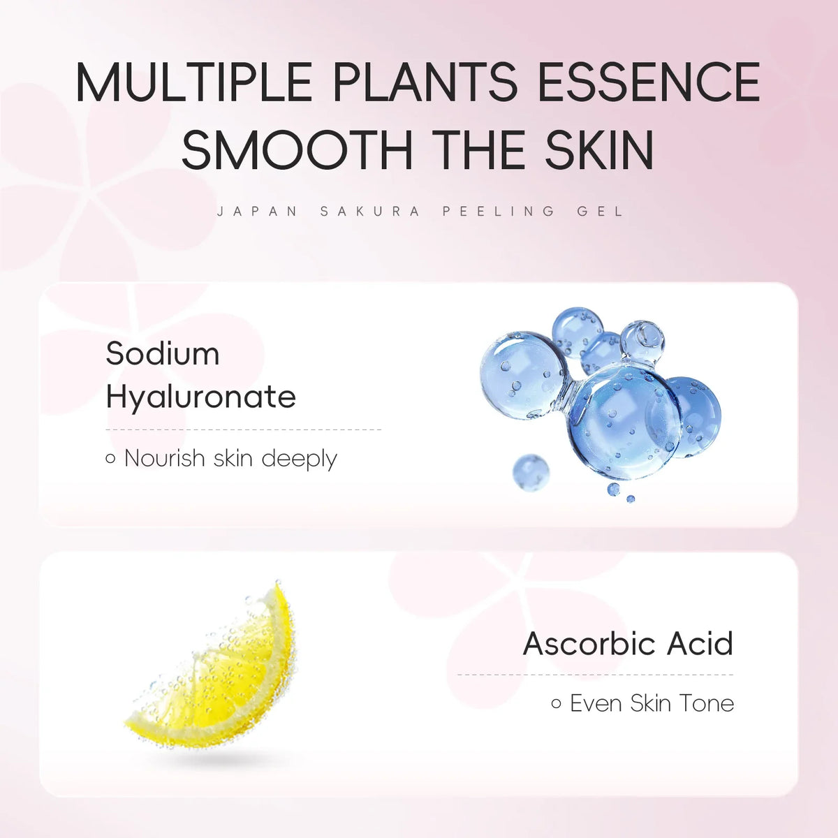 Laikou Japan Sakura Exfoliating Peeling Gel 60g, Gentle Face Body Scrub Deep Clean Remove Dead Skin Hydrating Smooth Skin Care