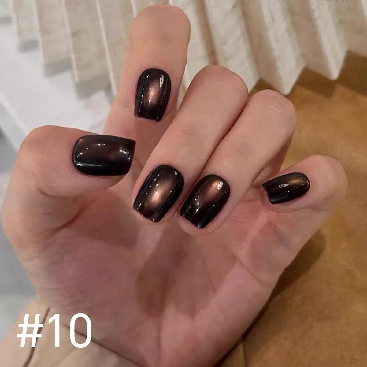10ML 1-10pcs Christmas Red Nails Gold Black Nails Fiery 10-Color Glass Bead Cat Eye Gel Nail Polish Fine Powder Super Shimmering