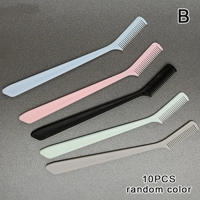 10pcs Eyebrow Comb Brush Eyelash Combs Eyelashes Brushes Mascara Wands Makeup Comb Supplies Of Lash Extension