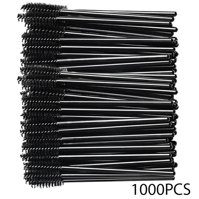 500/1000pcs Eyelash Brush Applicator Lash Mascara Wands Brushes For Eyelash Extension Eyebrow Spoolies Beauty Tools