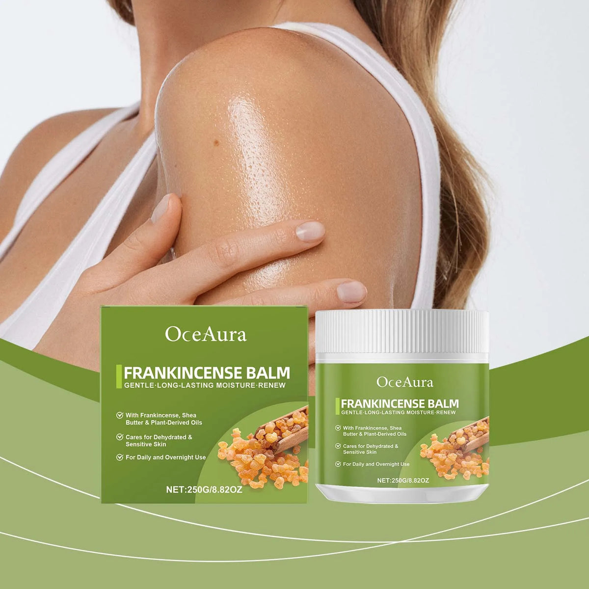 Shea Butter Oil Body Cream Long-Lasting Moisturizing Improve Dryness Deep Nourishing Frankincense Balm Hydrating Body Skin Care