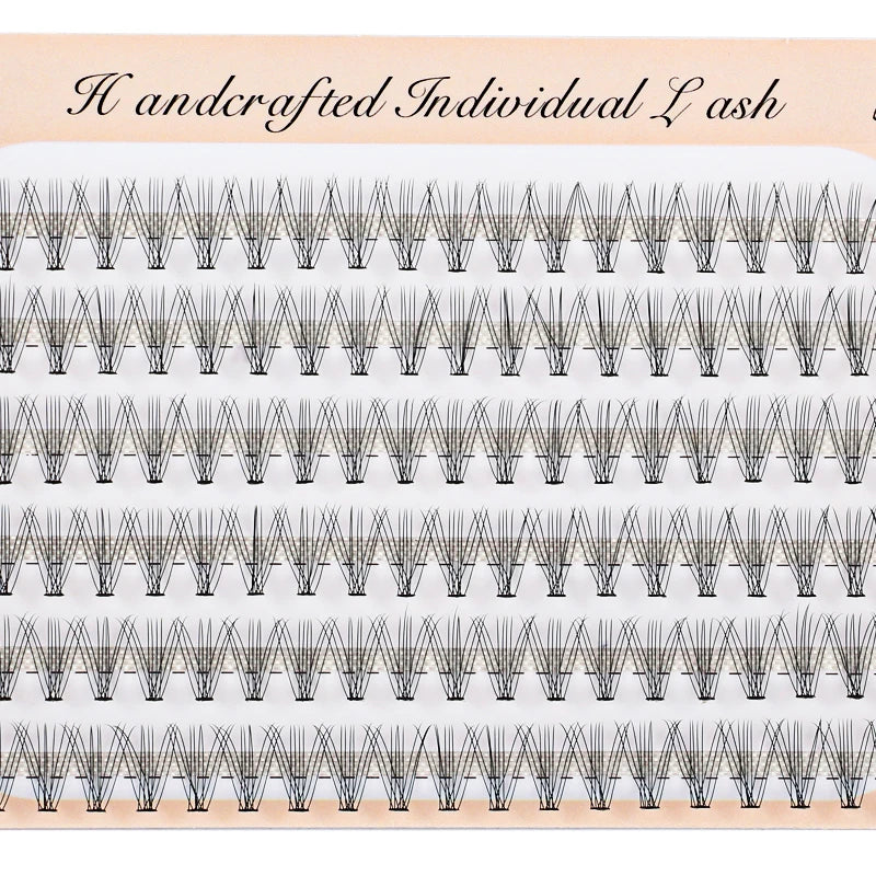 6 Rows 120 Bundles Eyelash Extension Natural Russian Volume Faux Cils Eyelashes Individual 10/20/30D Cluster False Lashes Makeup