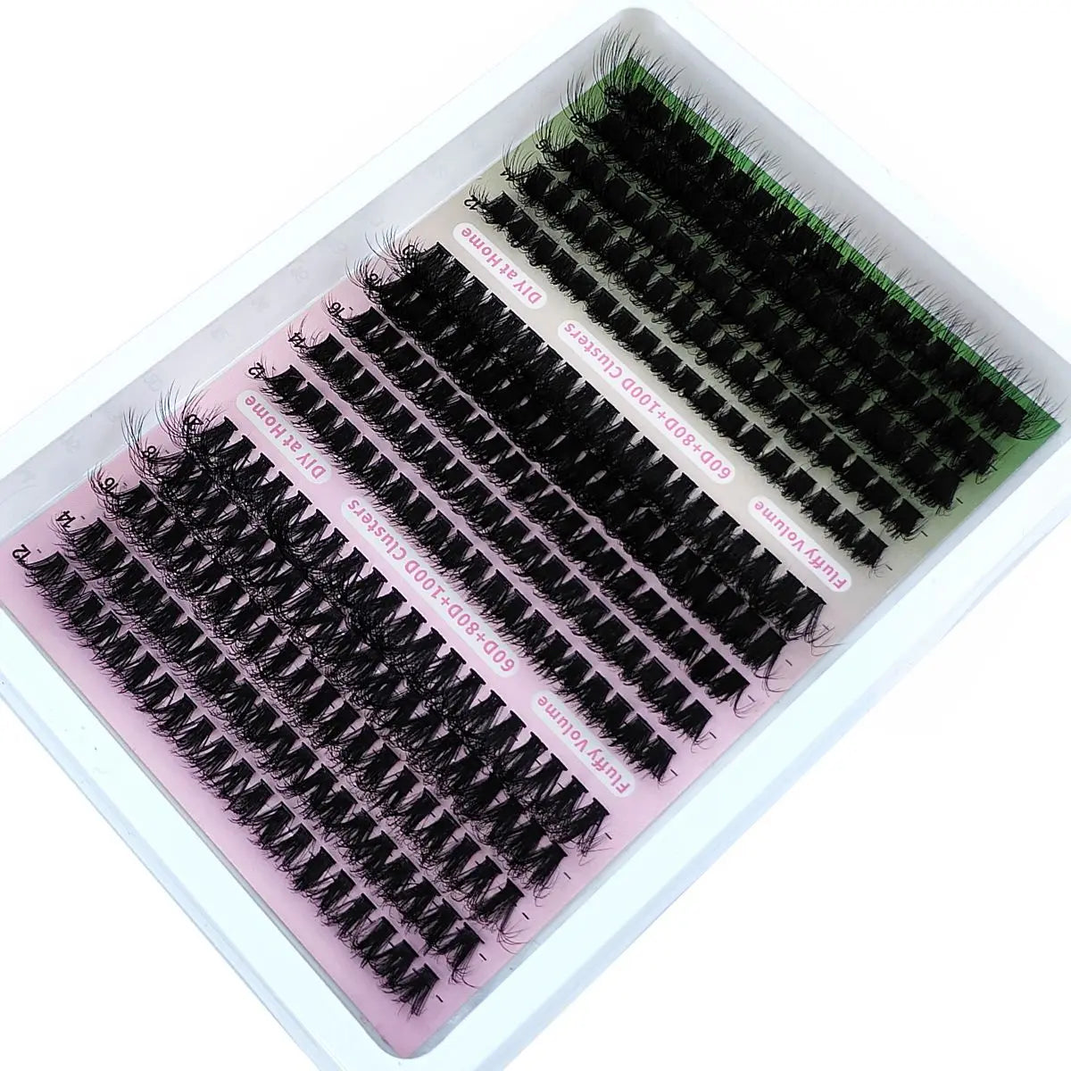 New 15Rows Fluffy Cluster Lashes 60D-160D Natural Thick Eyelash Clusters D/CC/DD Individual Lashes DIY Eyelashes Extension