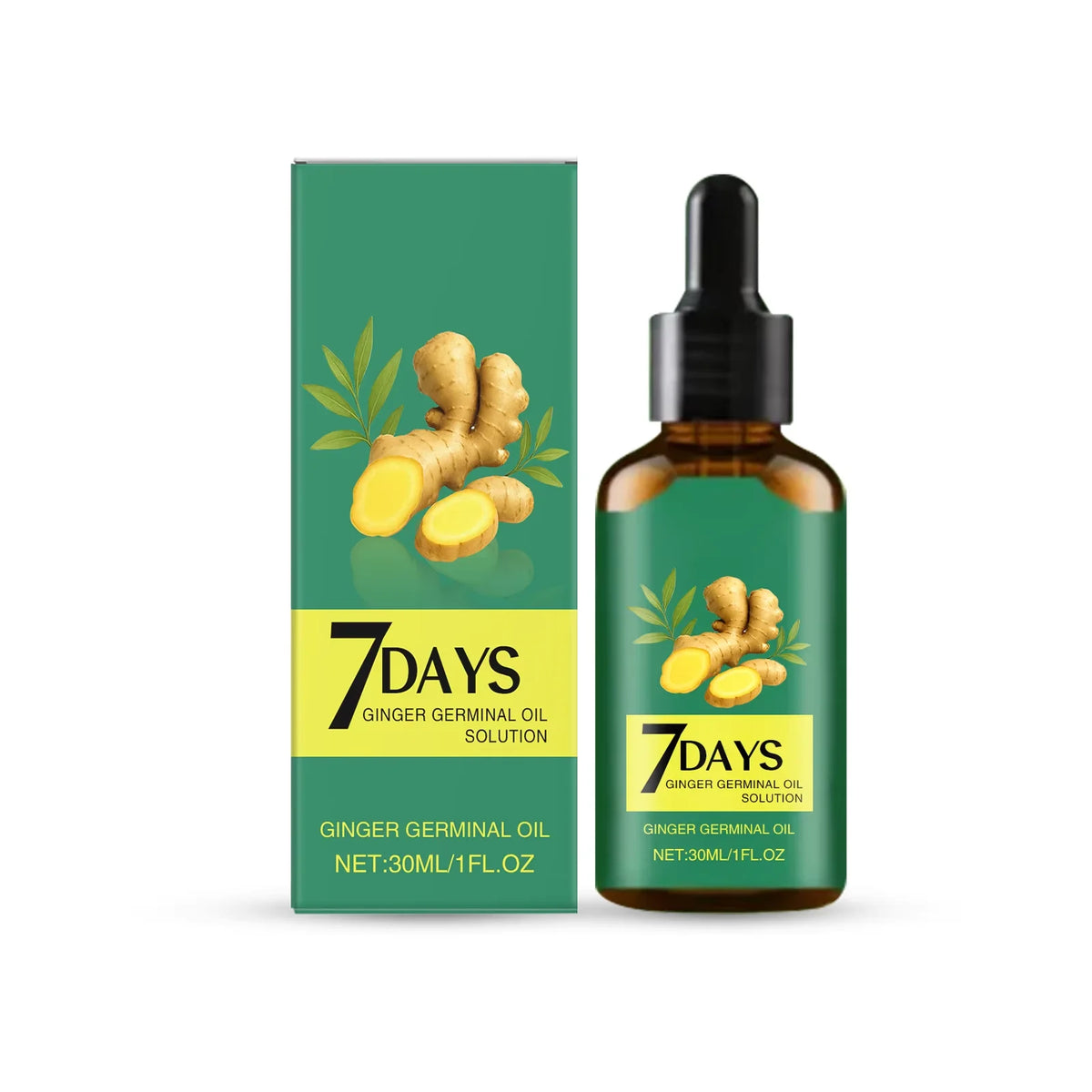 7 Days Fast Ginger Hair Growth Serum Prevent Hair Loss Scalp Treatment Thicker Longer Hair for Accelerate Growth