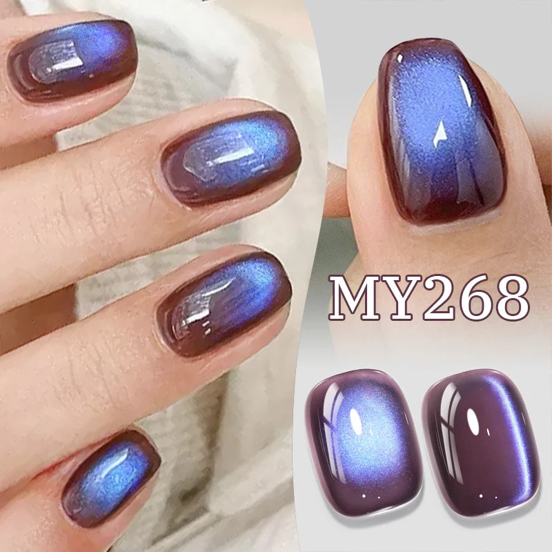 BORN PRETTY 10ml Purple Black Green Cat Magnetic Gel Ultra Shine Semi Permanent Soak Off UV Gel Summer Nail Art Varnish