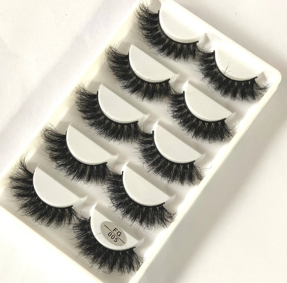 HBZGTLAD 5Pairs Handmade Mink Lashes Short False Eyelashes Dense Natural Long Messy Eye Lashes Reusable Stage Makeup Eyelashes