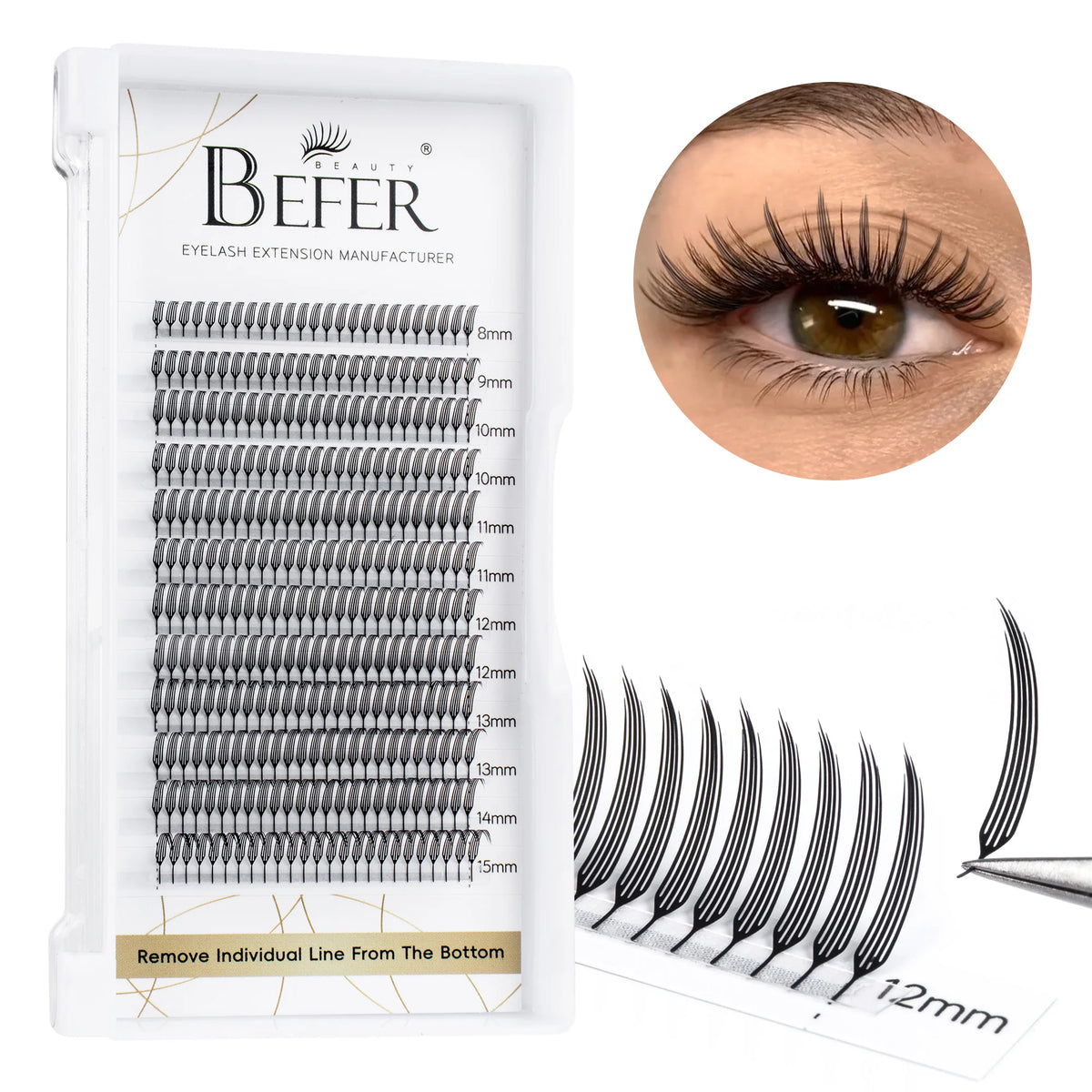 Befer Beauty Anime Lashes 240 Clusters Manga Style Feather Lash Flora Cat Eye Eyelashes 8-15mm C/D Curl Lash Extensions Supplier