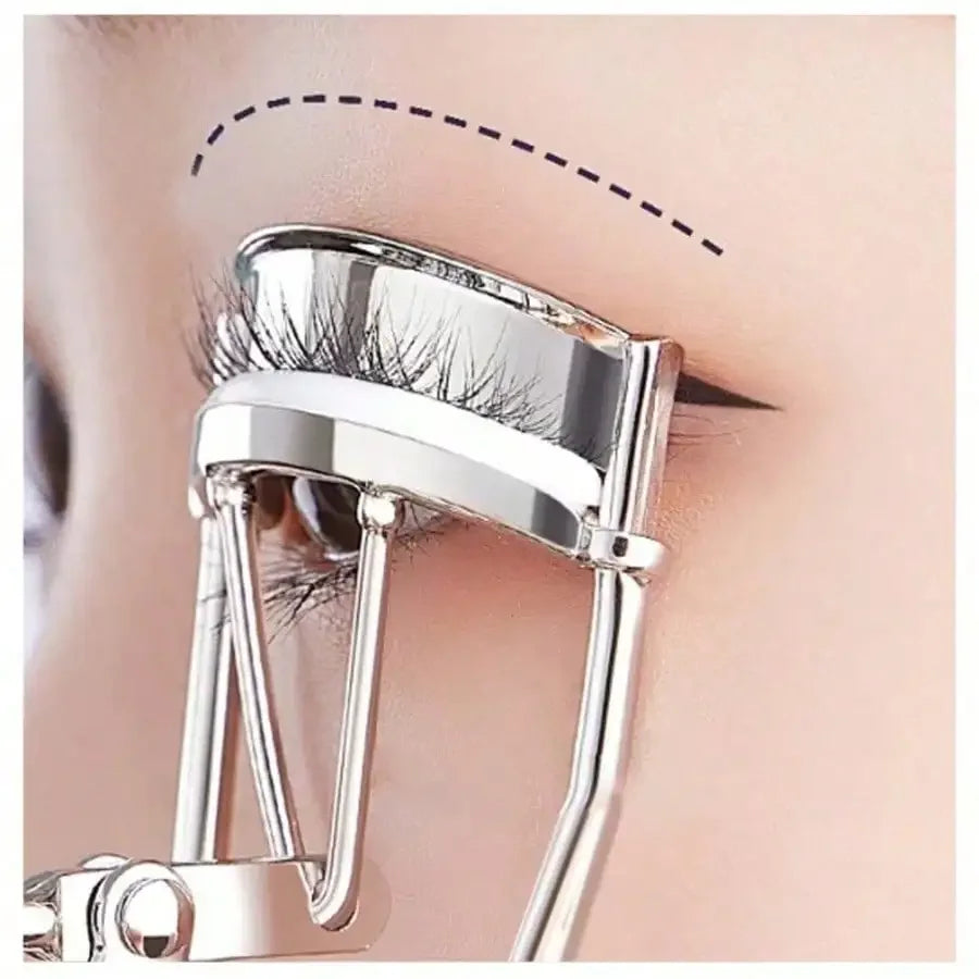 Rhinestone Decor Sunflower Eyelash Curler, Long-Lasting Curl Lash Tool, Fashion Portable Makeup Accessory