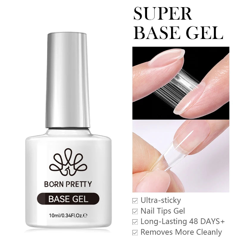 BORN PRETTY 10ml Glitter Pink Nude Jelly Nail Gel Polish Varnis Semi-permanent Sheer Translucent UV LED Soak Off Gel Polish