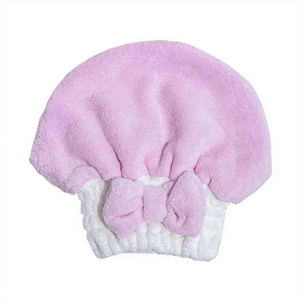 Microfiber Hair Drying Towels Head Wrap with Bow-Knot Shower Cap Hair Turban HairWrap Bath Cap for Curly Long Wet Hair Gift 2026