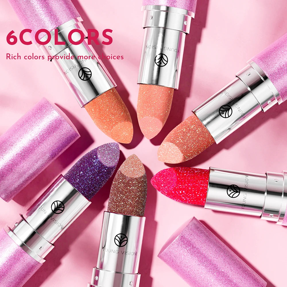 Multi-Color Non-stick Cup Matte Lipstick Flash Lasting Easy Color Diamond Lipstick Dark Halloween Look