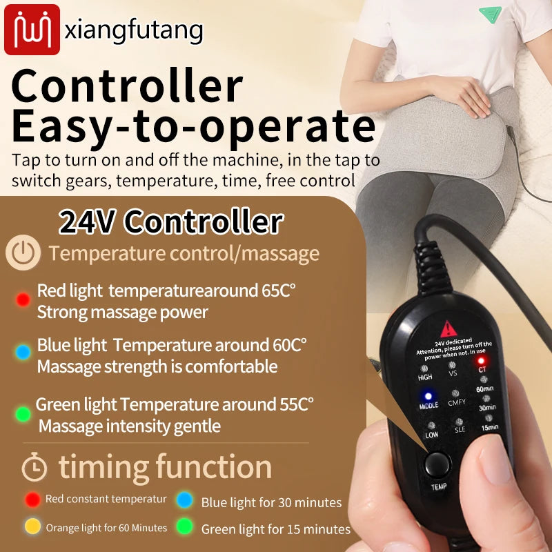 Red Light Heating Waist-Hip Protector Abdominal Vibration Massage Relieves Menstrual Pain Promotes Waist-Hip Relaxation