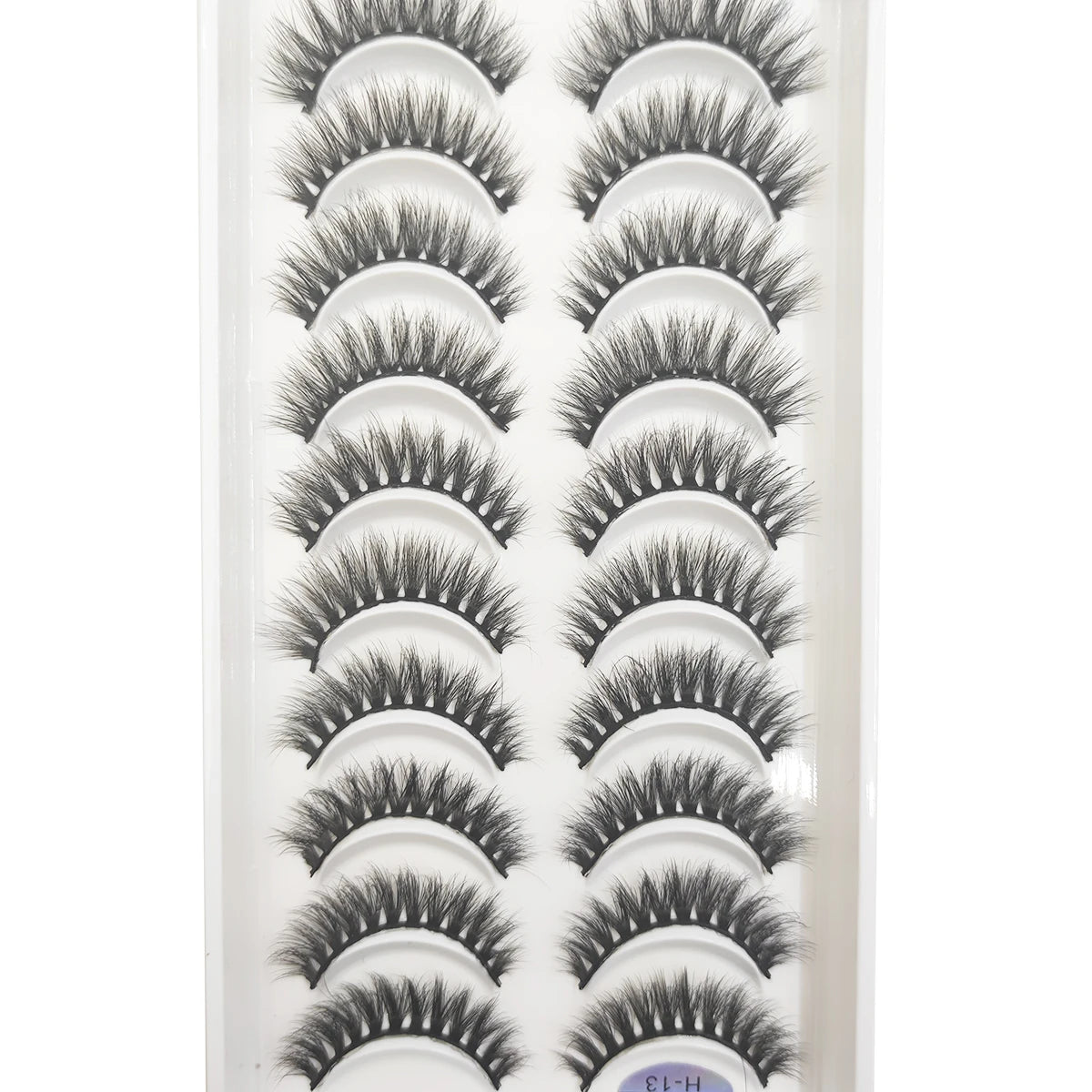 10 Pairs Natural 3d Mink Lashes Soft False Eyelashes Cross Messy Dense Eye Lashes Extension Makeup Faux Cils Cat Mini