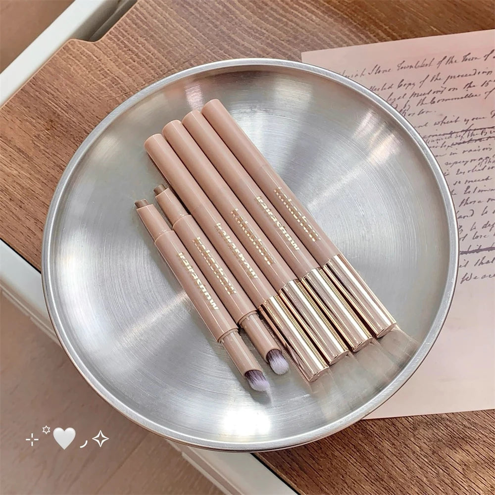 3D Contouring Pen Matte Bronzer Stick Grey Brown Nose Shadow Contour Pen With Brush Double Head Facial Contour Stick Makeup