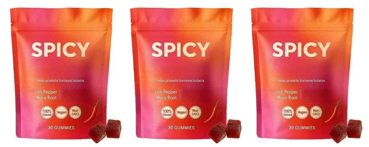 Hormonal Balance Gummies 30 Count Support Daily Health & Energy Recovery Peach Flavor — Chili Pepper and Maca Root Extract