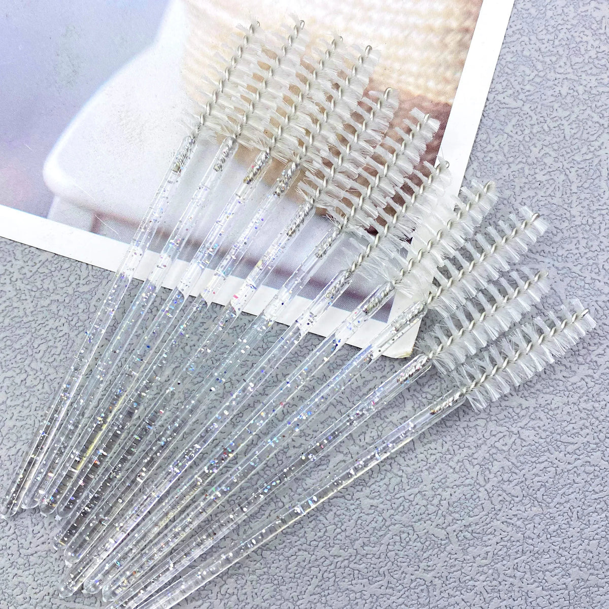 500PCS Eyelashes Brushes Set Disposable Lash Mascara Brush Lashes Extension Eyebrow Wands Applicator Makeup Tool