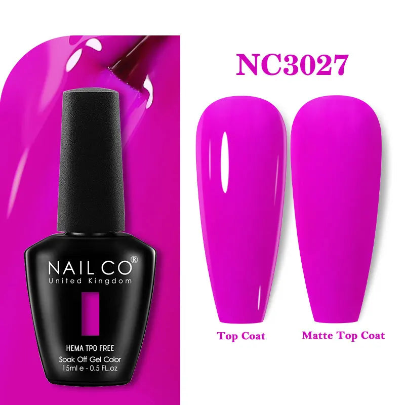NAILCO 15ml TPO-Free Nail Gel Polish Vernis Semi Permanent Nails Art Manicure Design Hybrid Remover Gel Top Coat Ongle Gel UV