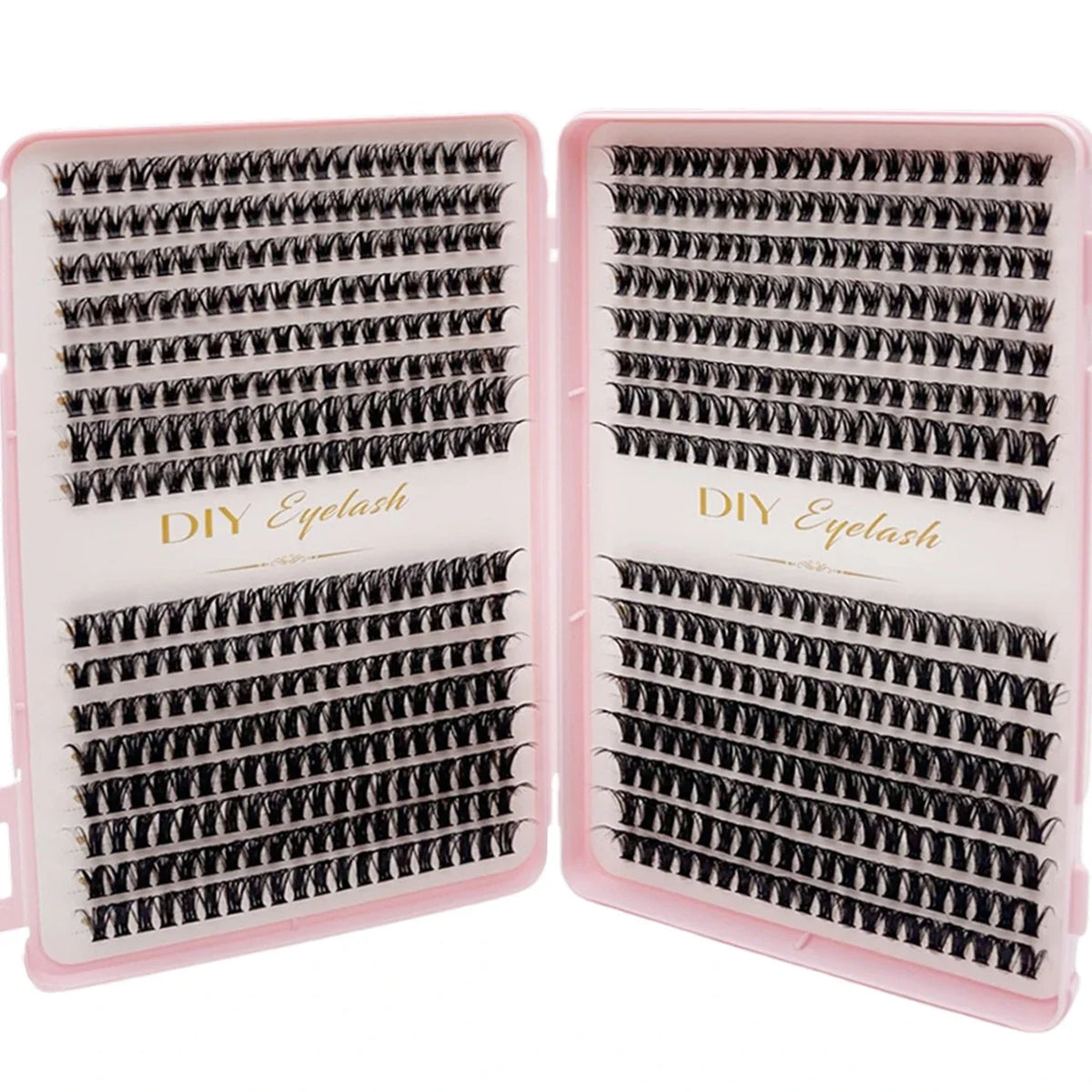 Individual Lashes 10-14mm 640pcs Cluster Lashes Natural Look Mixed Tray DIY Eyelash Extension Volume Clusters Eyelashes