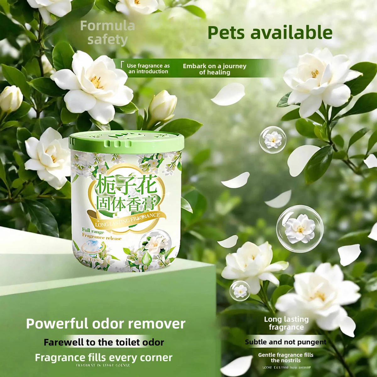 Aromatherapy for Bedrooms, Household Use, Solid Aromatherapy Cream, Bathroom, Air Freshener, Deodorizer, Long-Lasting Indoor Use