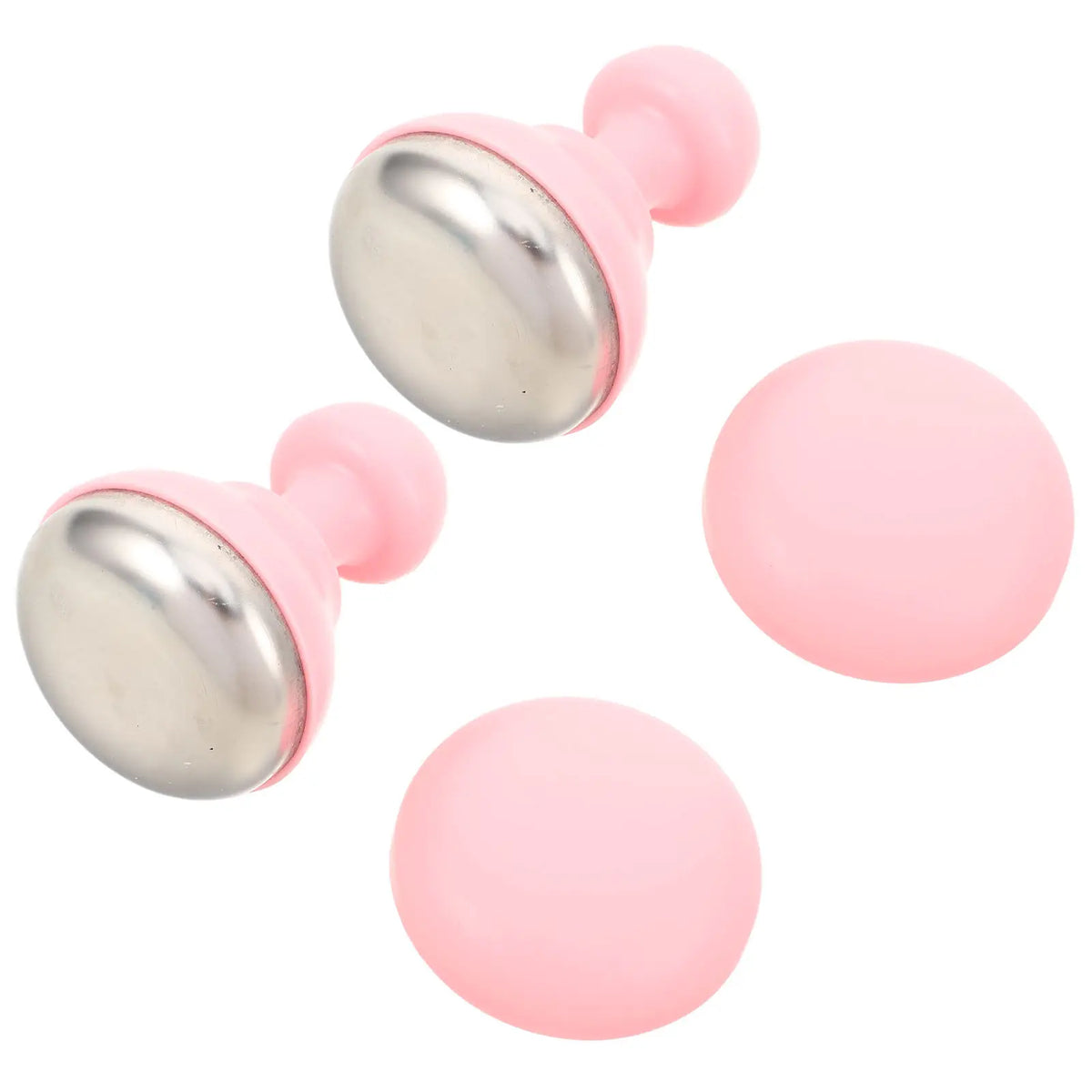 2Pcs Cold Facial Massager Pink Ice Head Cooling Face Massage Tool Anti Wrinkle Facial Skin Tightening Beauty Roller