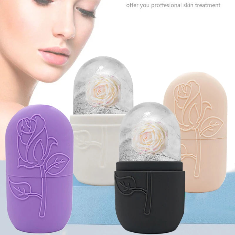 Reusable Ice Roller For Face And Eye Facial Beauty Ice Roller Skin Care Tools Ice Facial Cube Silicone Ice Mold Beauty Cooling