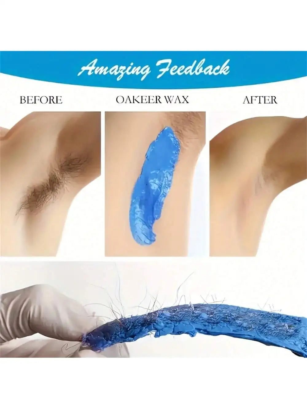 Waxing Kit Hair Removal Women Men Wax Warmer Hair Removal At Home With 5 Bags Wax Beans Body Waxing For Eyebrows Nose Cheeks Arm