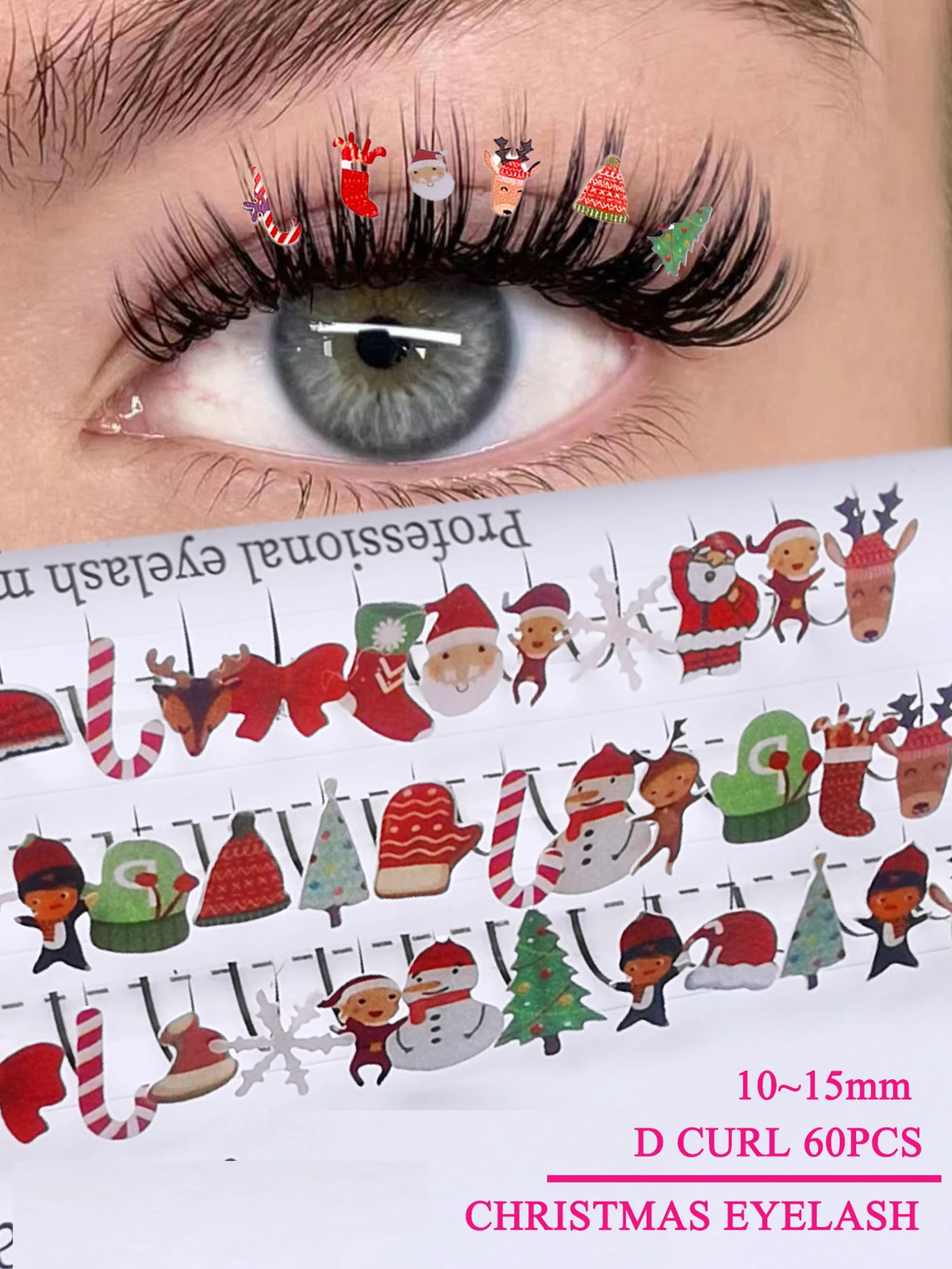 Domi Glitter False Eyelashes Butterfly Flower Colorful Diamond Individual Fairy Spike Lash For Halloween Christmas Party Makeup