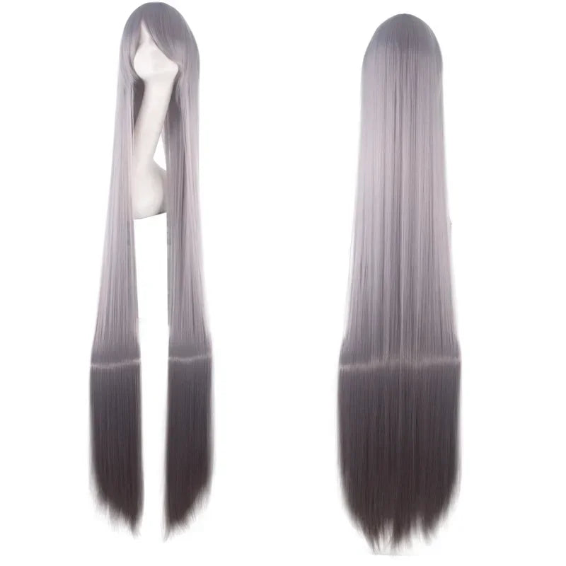 100cm Colourful Wig Long Staight Cosplay Anime Costume Party Wigs Synthetic Heat Resistant Wig