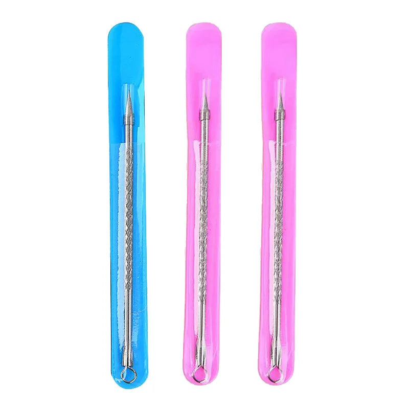 1/2Pcs Blackhead Comedone Acne Pimple Blemish Extractor Remover Stainless Steel Needles Remove Tools Face Skin Care Pore Cleaner