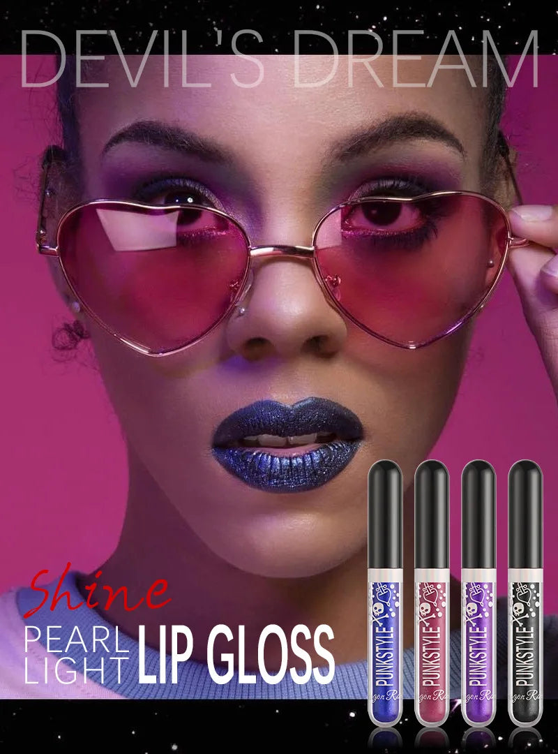Halloween Diamond Glitter Matte Liquid Lipstick Long Lasting Waterproof Shiny Metal Lip Glaze On Stick Set