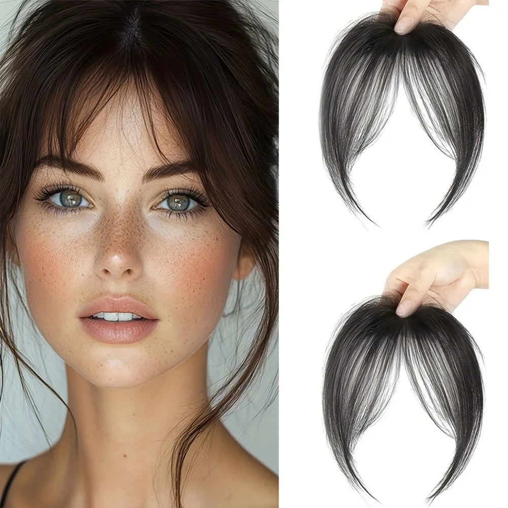 Eight Character French Bangs Wig Piece Female Synthetic BB Clip Fluffy Top Reissue Eight Character Bangs Thin Invisible Hairpins