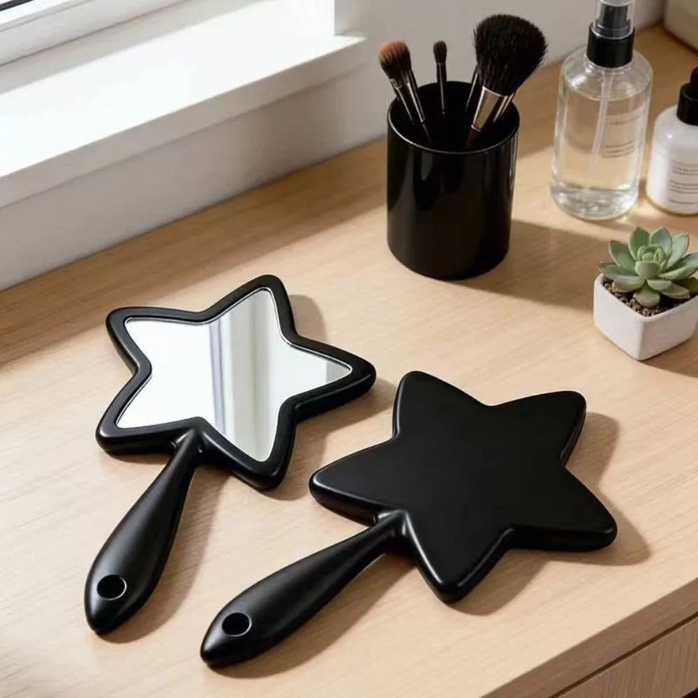 New Single-sided Handheld Mirror High-definition Portable Make-up Mirror Hanging Hole Wall Mountable Dental Mirrors Gift