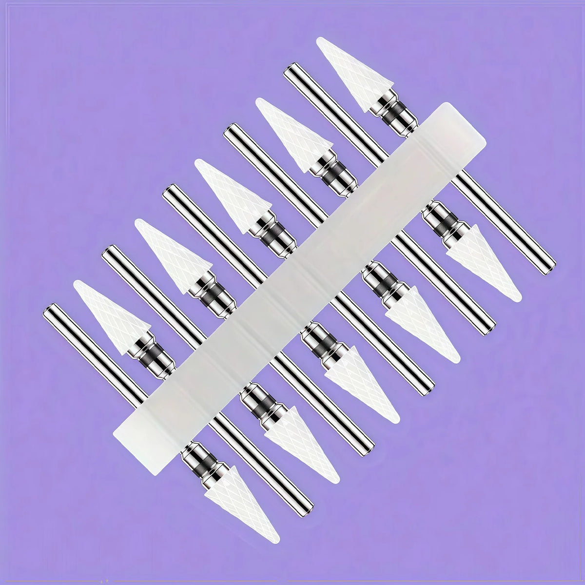 10pcs Ceramic Nail Buffering Heads for Perfect Nail Finish Professional Grade Ceramic Material for Smooth And Shiny Nails