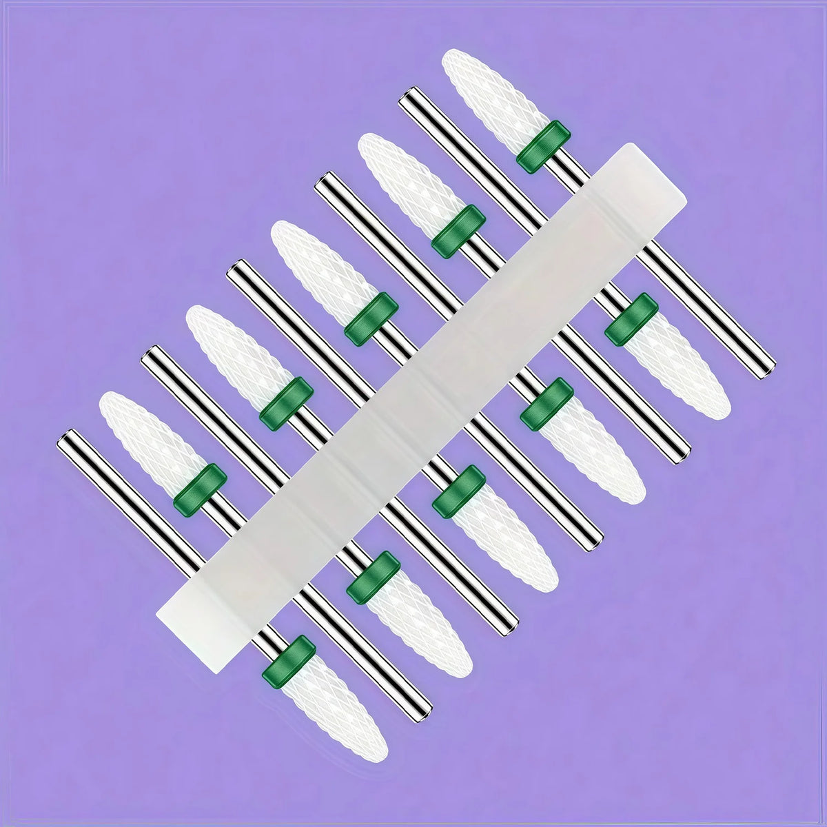 10pcs Ceramic Nail Buffering Heads for Perfect Nail Finish Professional Grade Ceramic Material for Smooth And Shiny Nails