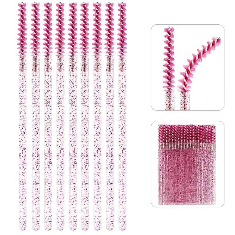 50pc Disposable Eyelash Makeup Brush Mascara Wands Micro Brushes Cosmetics Microbrush Eyebrow Applicator Lash Extension Supplies