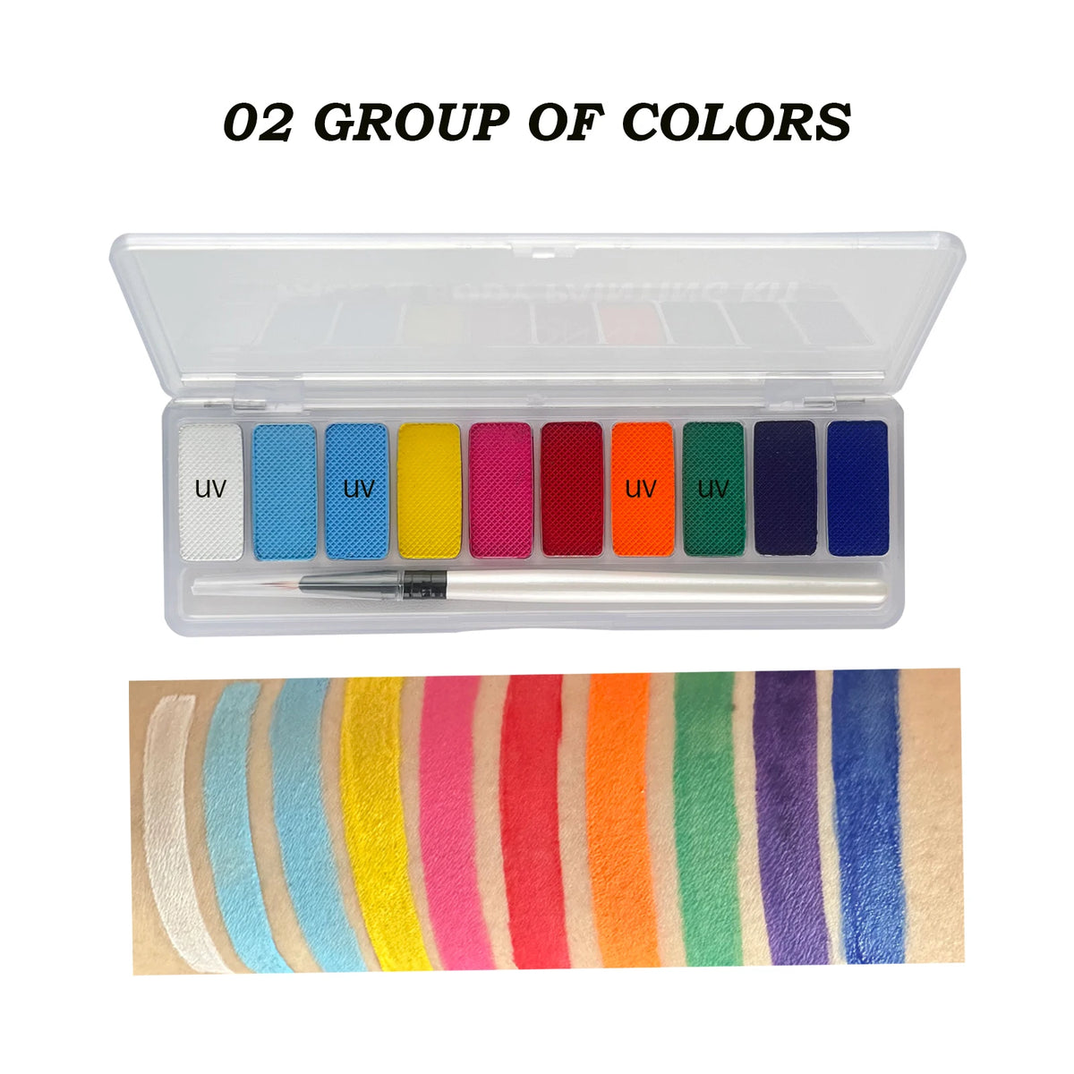 10 Colors Luminous Pigments, Luminous Neon Makeup Facial Painting,Suitable for Children and Adults for Halloween and Party