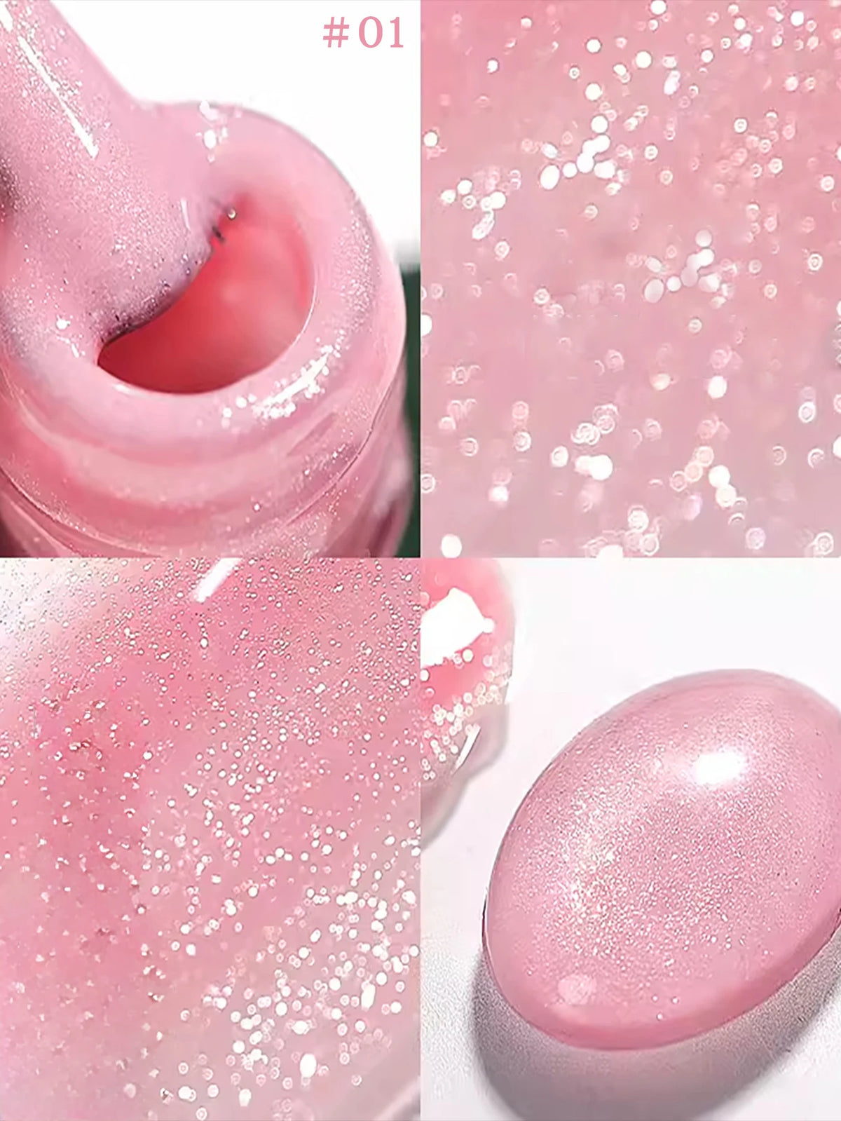 MN 1-9PCS Pink Blue White Green Color Series Gel Nail Polish With Strobe Glitter Brocade Diamond Gel Polish