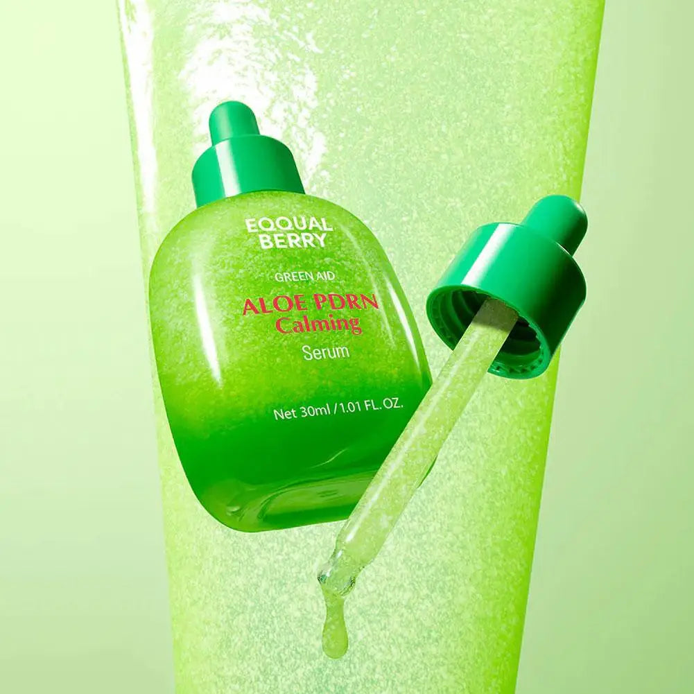EQUALBERRY 30ml Aloe PDRN Calming Repair Ampoule Serum Soothing Essence For Effective Repair After Sun Exposure Korean Skin Care