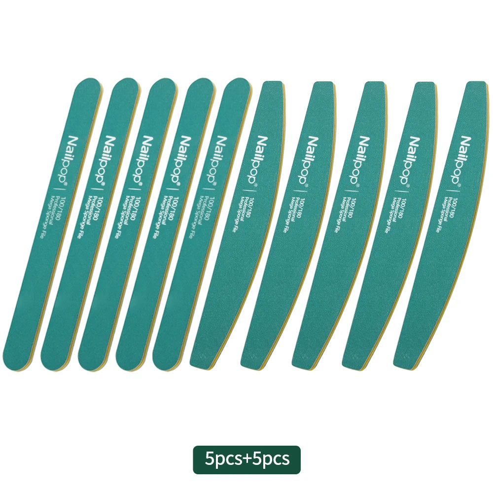 Soft Eva Dual Sided Nail Buffer Block 600/3000 Grit Washable Reusable Nail File Natural Nail Polishing Tool For Salon Manicure