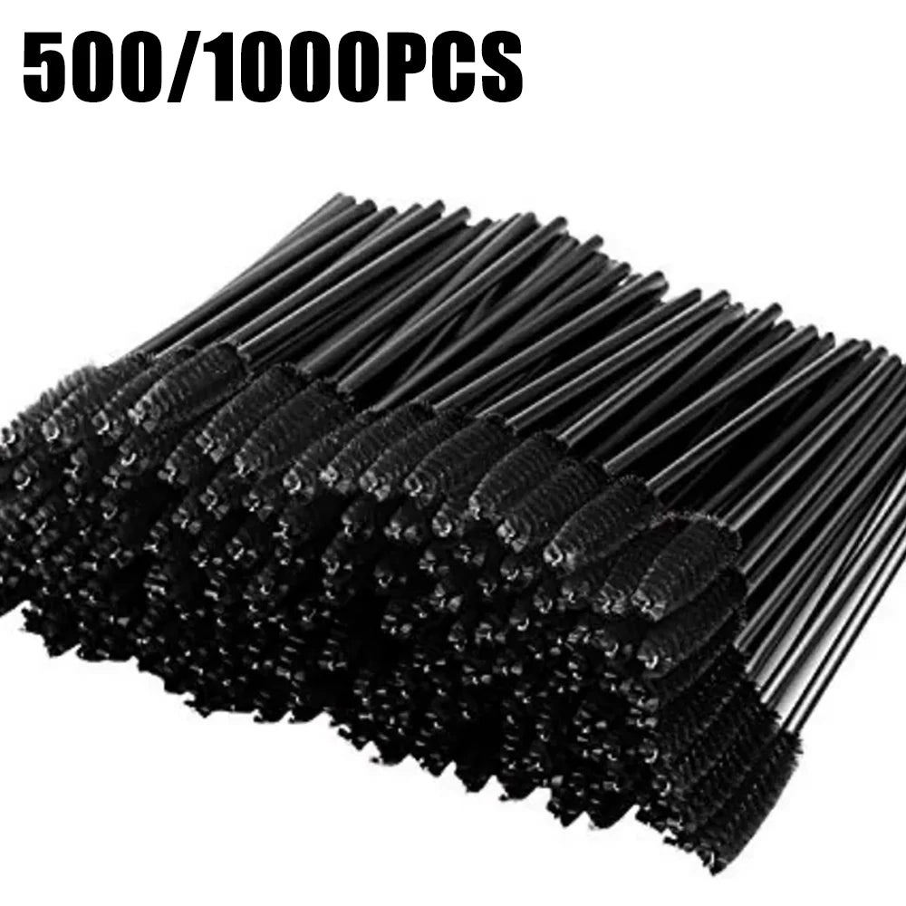 500/1000pcs Eyelash Brush Applicator Lash Mascara Wands Brushes For Eyelash Extension Eyebrow Spoolies Beauty Tools