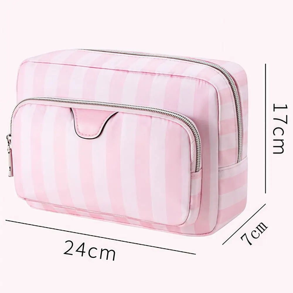Large Capacity Handheld Makeup Bag Portable Oxford Cloth Cosmetic Storage Bag Minimalist Style Travel Design Wash Bags