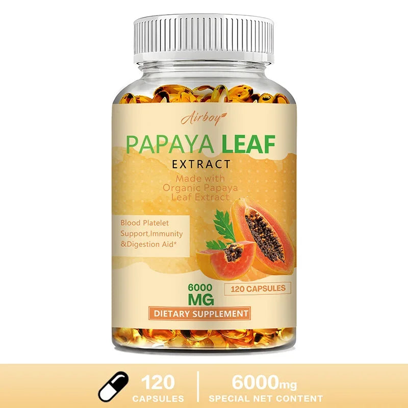 Papaya Leaf Extract - Supports Platelets, Bone Marrow and Spleen, Improves Immunity and Improves Digestion